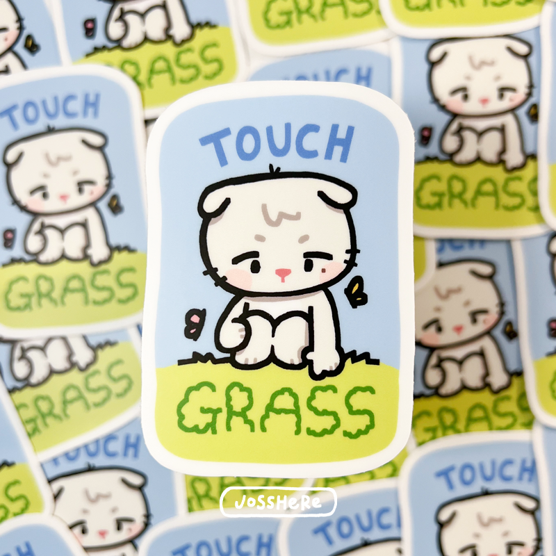 Touch GRASS - Die-cut Sticker