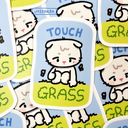 Touch GRASS - Die-cut Sticker