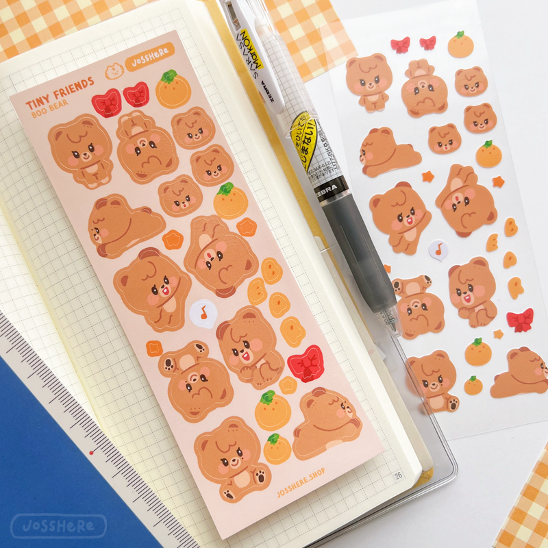 Tiny Friends - Boo Bear - Sticker Sheet