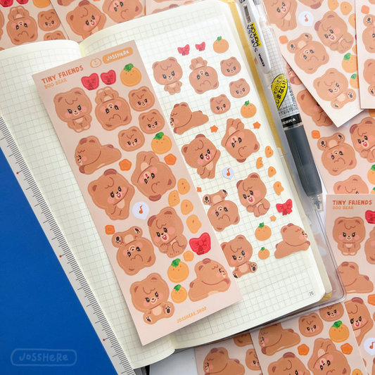 Tiny Friends - Boo Bear - Sticker Sheet
