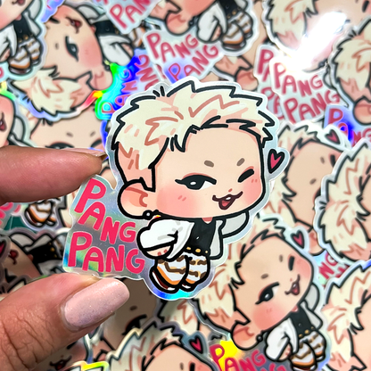 Pang Pang 🍑 Hoshi Cheers Holo Die-cut Sticker