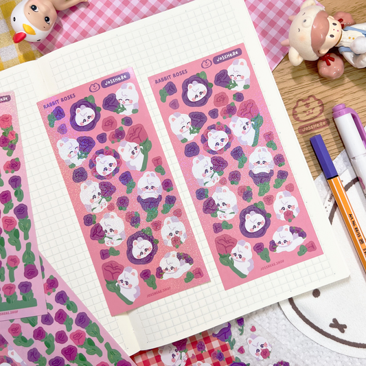 Rabbit Roses - Sticker Sheets 🌹