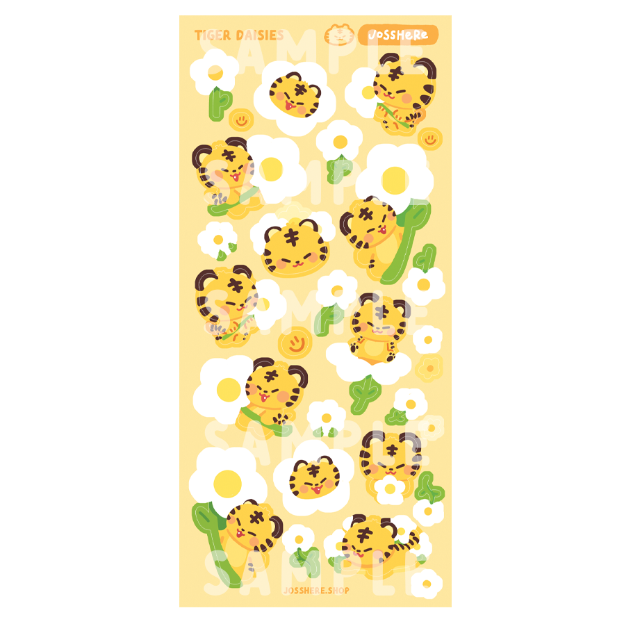 Tiger Daisies - Sticker Sheet 🌼
