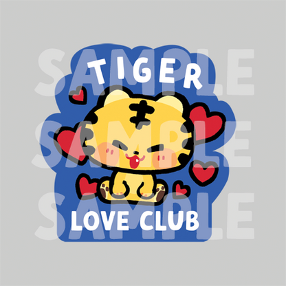 Tiger Love Club 💙 - Die-Cut Sticker