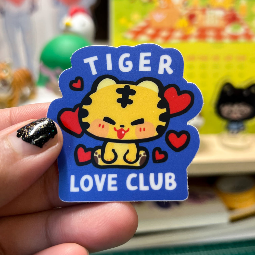 Tiger Love Club 💙 - Die-Cut Sticker