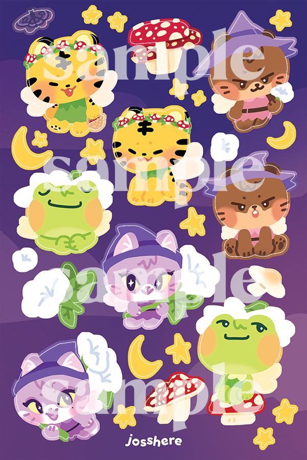 Night Fairies 🌙 Sticker Sheet