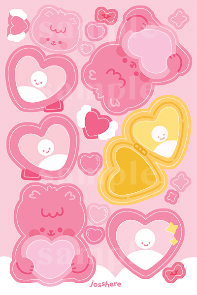 Love Frames Sticker Sheet
