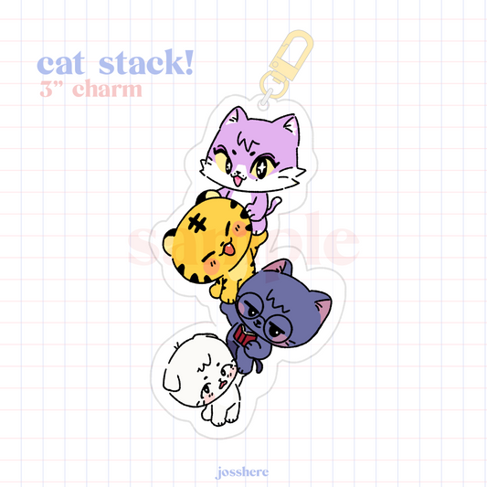 Cat Stack! - Acrylic Charm