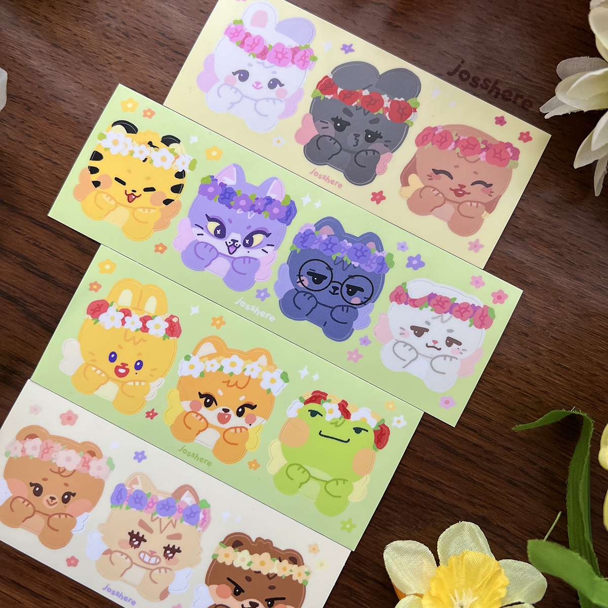 Flower Crown Friends 🌼 Sticker Sheets