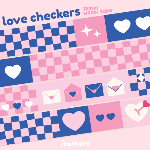 Love Checkers 💙 Washi Tape