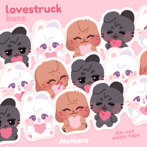 Lovestruck Buns 🐰Die-cut Washi Tape