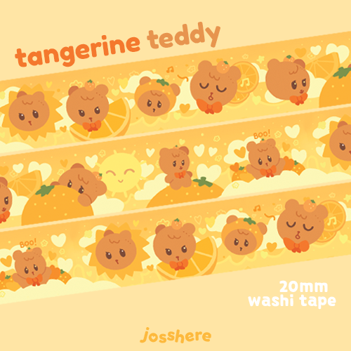 Tangerine Teddy 🍊  Washi Tape